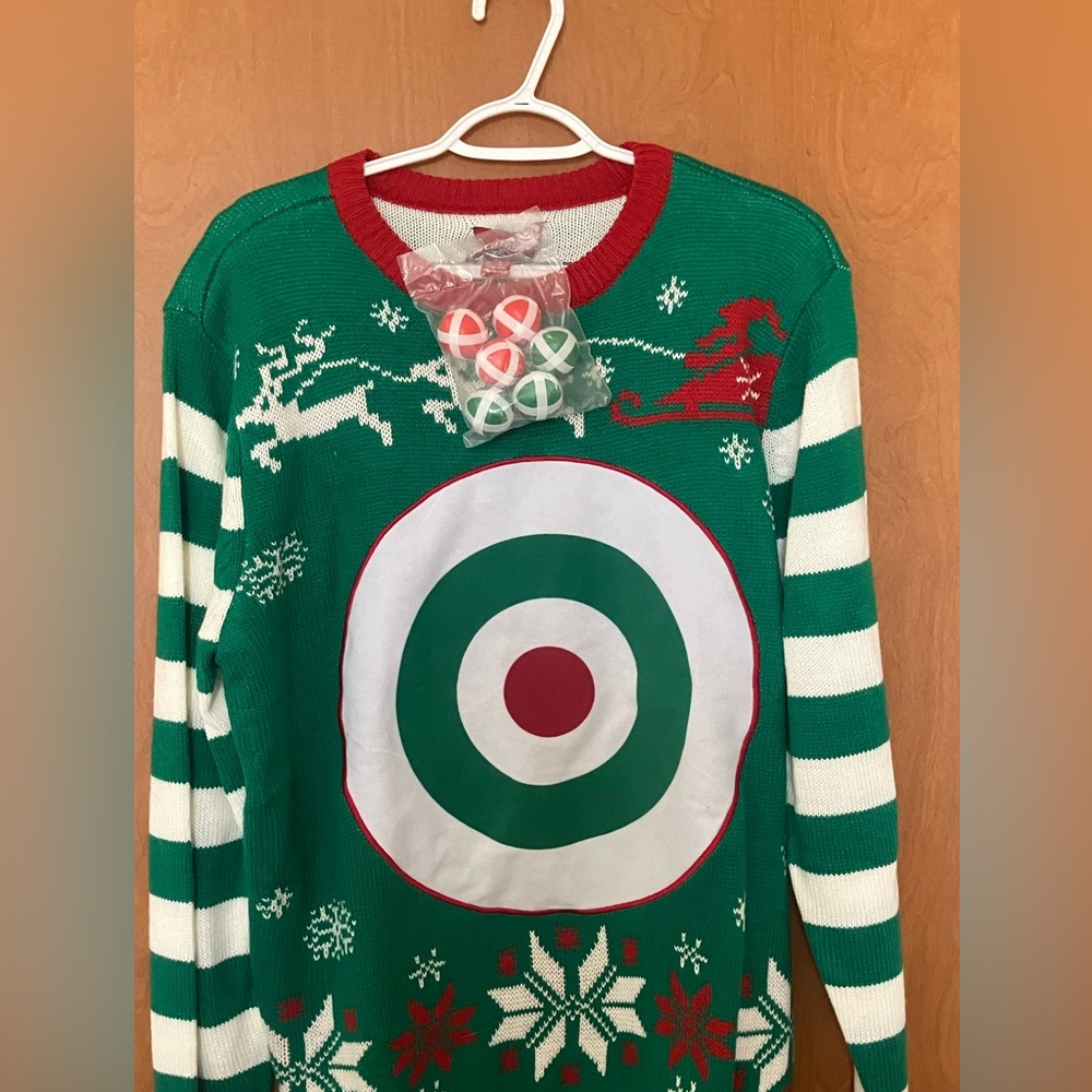 Party Sweater Dec 25th Women's All Over Print Ugly Christmas Sweater Size Large